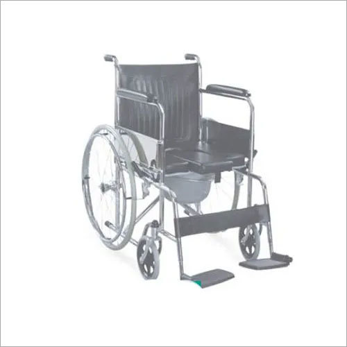 Chromed Steel Commode Wheelchairs