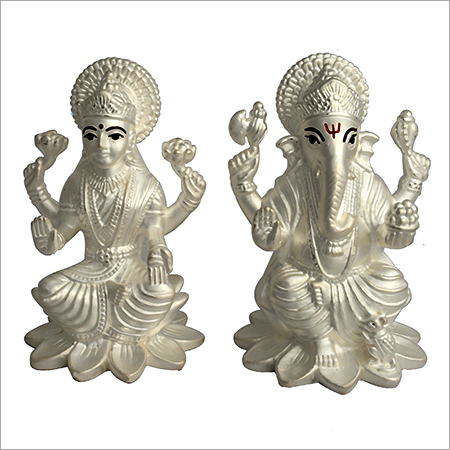 Easy To Install 999 Silver Laxmi Ganesh