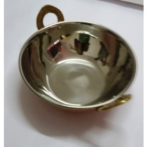 Stainless Steel Hammered Copper Karahi Pan Bowls