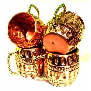 Handmade Diamond Design Moscow Mule Mug