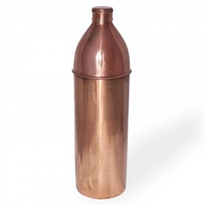 Plain Handmade Copper Bottle with Lid
