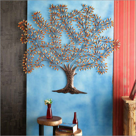 Malik Design Golden Iron Tree Design Wall Decor