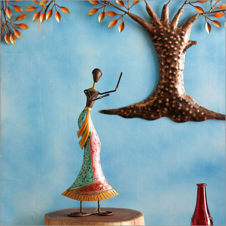 Malik Design Multicolour Iron Dancing Doll Statue Showpiece