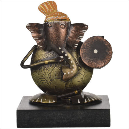 Malik Designs Iron Lord Ganesha with Dafli Statue