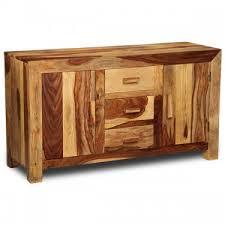 Cuba Sheesham Big Sideboard - Sheesham Wood, 120x40x80 cm | Spacious Storage, Elegant Design, Natural Finish