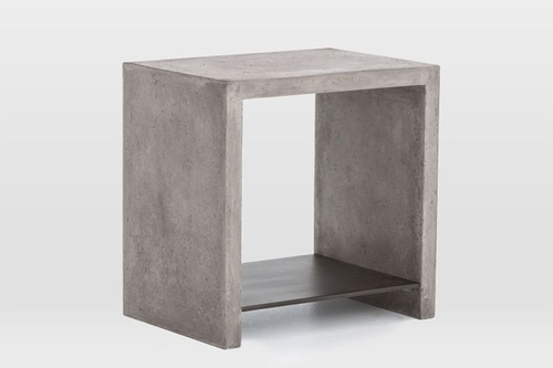 Industrial concrete side table