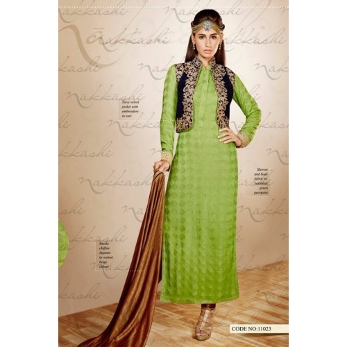 Green Color Stylist Salwar Suits