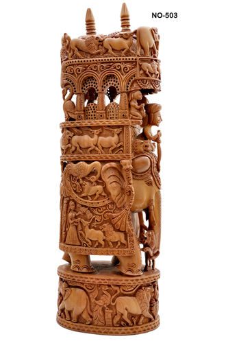 Sandalwood Elephant Rider