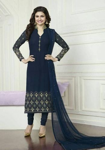 Blue Color Long Fancy Look Salwar Suits