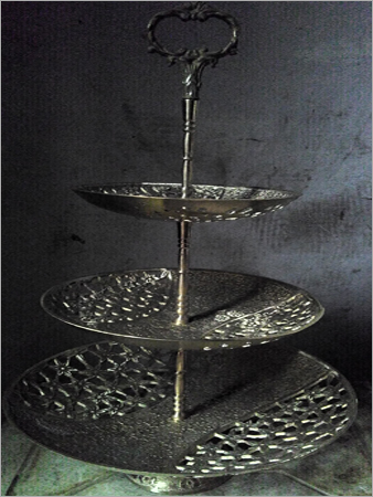 Brass Cake Stand I Shape Bowl