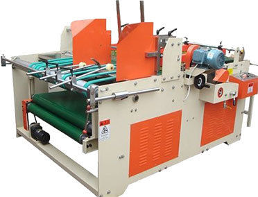 Semi Auto Flap Gluing Machine - Electric Drive, 220-440 Voltage | Orange, 1 Year Warranty, Automatic