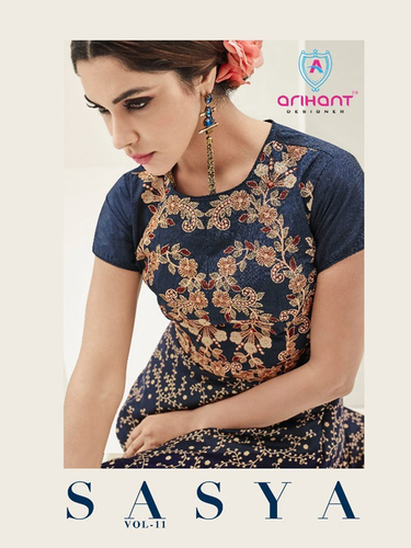 Georgette Kurti - L 40 inches XL 42 inches XXL 44 inches | Elegant Ethnic Wear Luxurious Banglori Silk Blend Fashion-Forward Designs