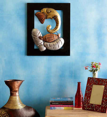 Malik Design Multicolor Iron Ganpati Sitar Musicia