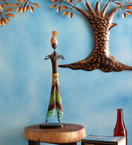 Malik Design Multicolour Iron Cymbal Musician Stat