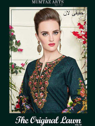 The Original Lawn Vol-10 - Cotton Georgette Top, Santoon Bottom, Najnin Dupatta | Embroidered, Anti Wrinkle, Breathable, Full Sleeves