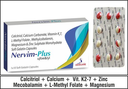 Calcitrol + Calcium Carbonate  + Vitamin K2 +  Mecobalamin +  Magnesium + Zinc oxide +  L-Methylfolate