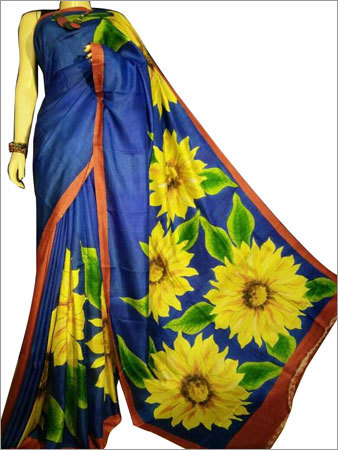 Cotton Flower Printed Sarees