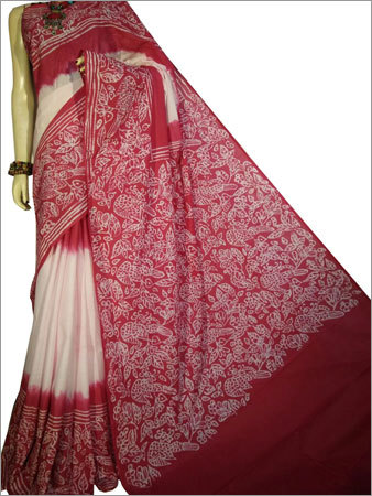 Malmal Batik Saree
