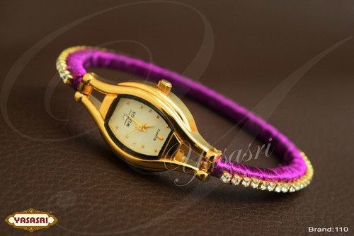 Golden Pink Color Threaded Watch