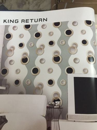 Vinyl Wallpaper - Complex Pattern Design for Wall Decoration, Ideal for Washroom Use