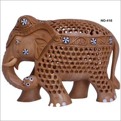 Wooden Undercut Elephant