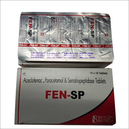 Aceclofenac Paracetamol Serratiopeptidase Tablets