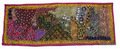 Indian Beads Work Vintage Tapestry Pink Color Wall Hanging - Cotton, 10x30 Inches, Bead Embellishment, Handcrafted Design
