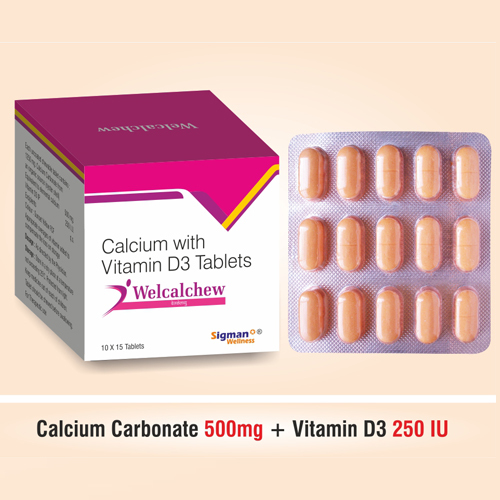 Calcium 500 mcg + Vitamin-D3 250 I.U