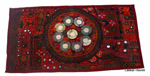 Vintage Tapestry Red Color Wall Hanging
