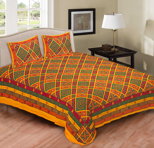 Printed Kantha Bed Sheets