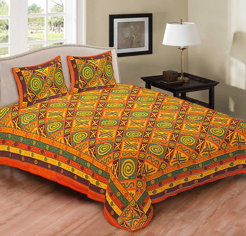 Printed Kantha Bedcover