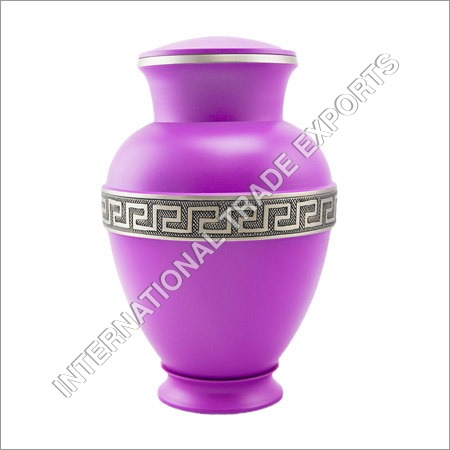 Brass Pink Urn - 10 Inch , Durable Heavy Metal, Scratch Resistant Finish, Indian Religious Style