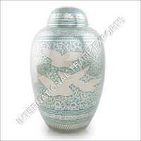 Nickel With Blue Engraving Going Home Urn