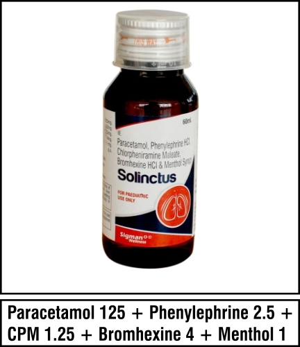 Paracetamol + Phenylephrine + CPM + Bromhexine + Menthol