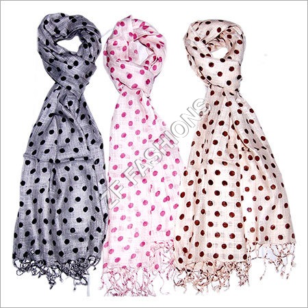Polka Dots Print Printed Scarf