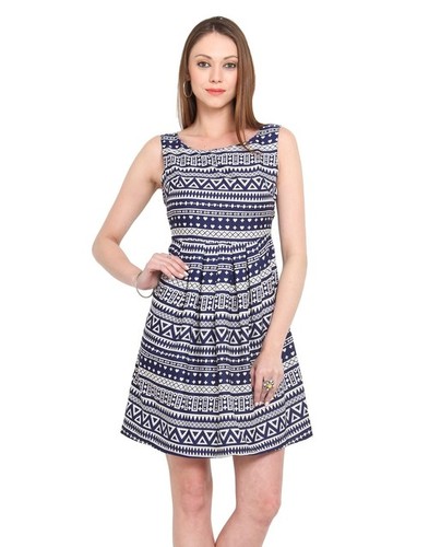 Geo Print Skater Dress