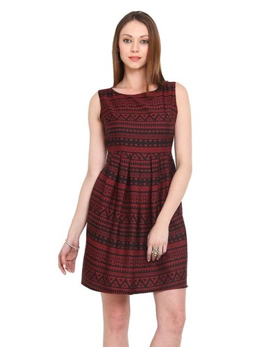 Geo Print Skater Dress