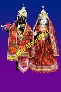 God Marble Krishna Radha Statue