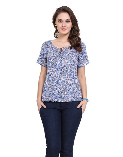 Floral Print Tie Top (Set of 5 Pcs)(S,M,L,XL,XXL)