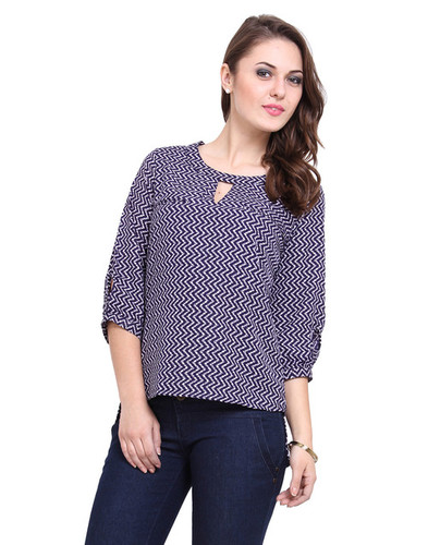 Printed Key Hole Top