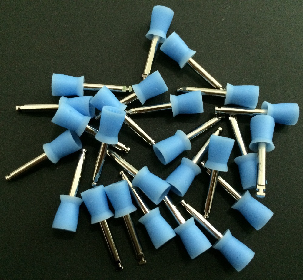 Polishing Cups - Rubber, Blue, Medium & Superfine Grit | Autoclavable, Flexible, Color Coded, Gingival & Labial Polishing