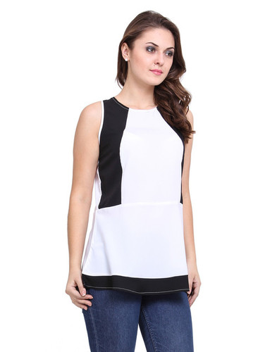 Flare Contrast Patch Top