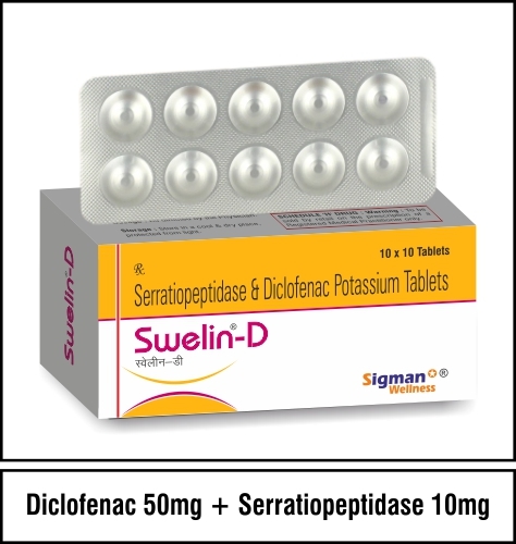 Diclofenac Potassium 50 Serratiopeptidase 10 Diclofenac