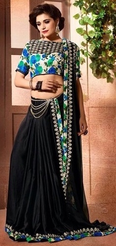 Black Georgette Saree