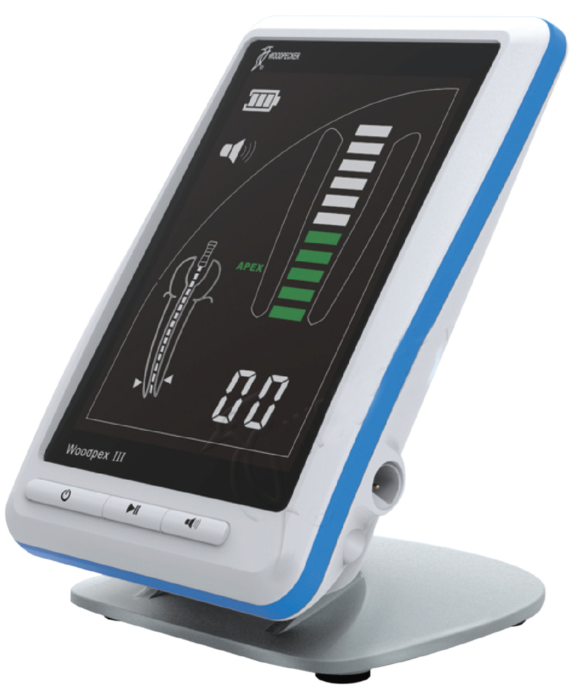 Apex Locator Woodpex III - Plastic, 84x88x112mm, 4.5" LCD | Rechargeable Battery, Autoclavable, Multi-Frequency, Adjustable Angle