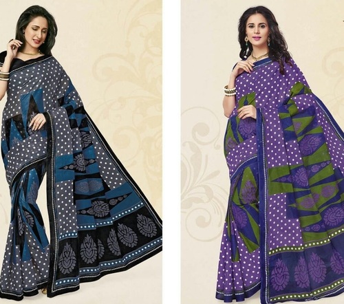 Floral Print Pure Cotton Saree