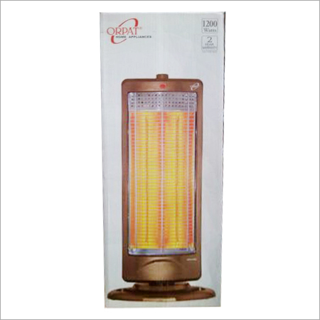 Halogen Heater - Metal Construction 1500 Watt Power Output Portable Design Brown Finish | Electric Power Source 220 Volt Voltage 6 Months Warranty
