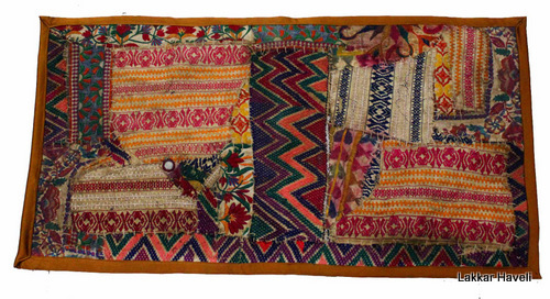 New Banjara Work Indian Vintage Tapestry Orange Color Wall Hanging Tapestry15X30