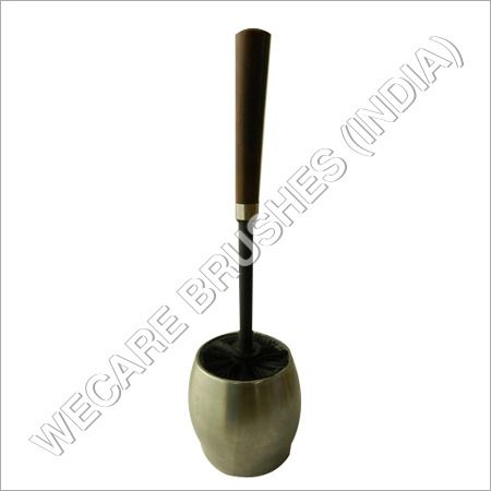 ROUND TOILET BRUSH WITH GLASS HOLDER