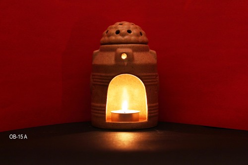 Oil Burner - Ceramic 4x3x6 Inches Beige, 100ml Capacity, 8 Hours Burn Time | Aromatherapy, Relaxation, Easy Use, Elegant Design, Durable, Versatile